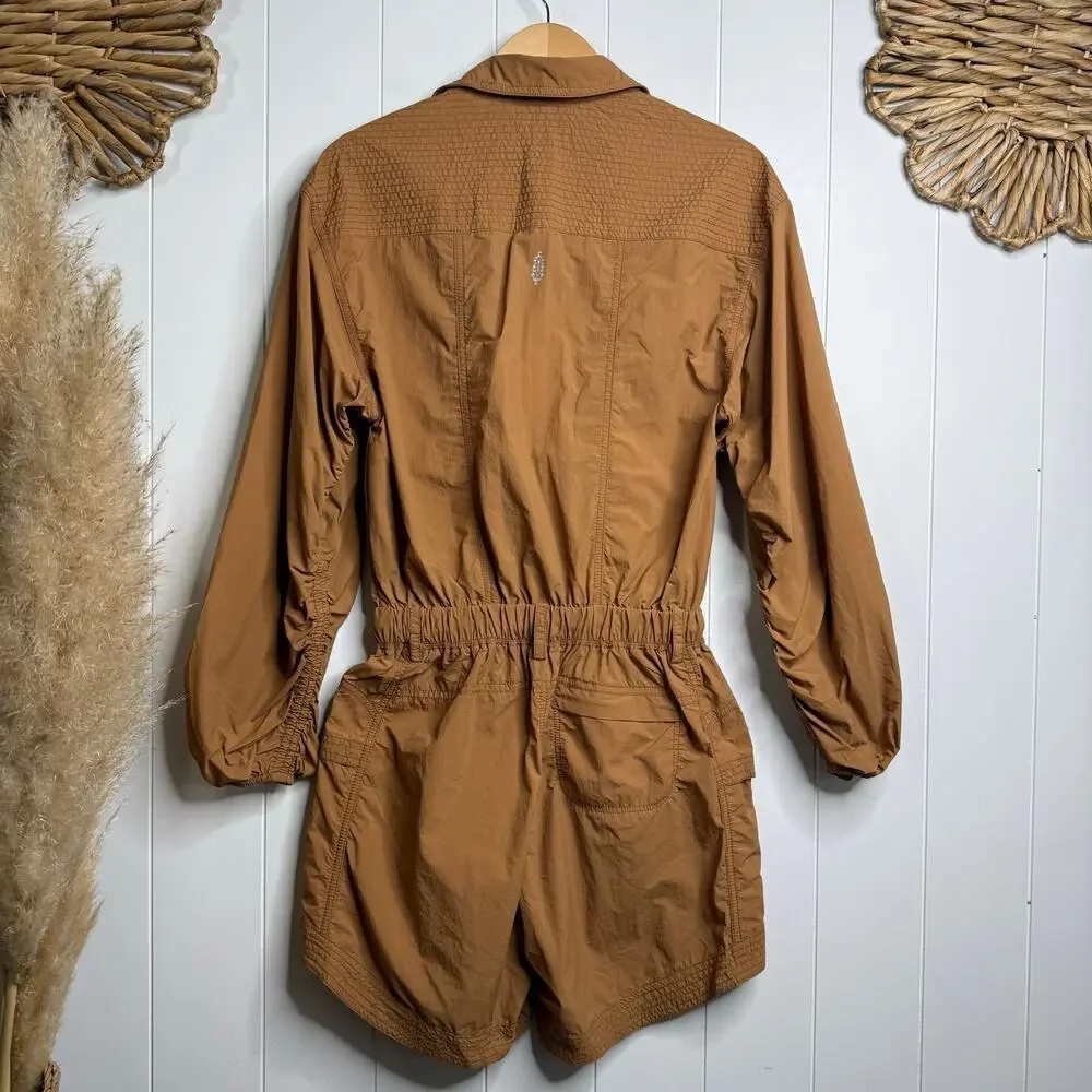Free People romper activewear shortsie onesie jumpsuit gorpcore utility XS
